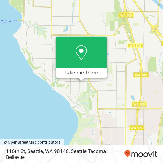 116th St, Seattle, WA 98146 map