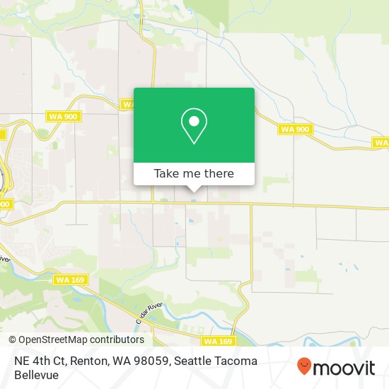 Mapa de NE 4th Ct, Renton, WA 98059