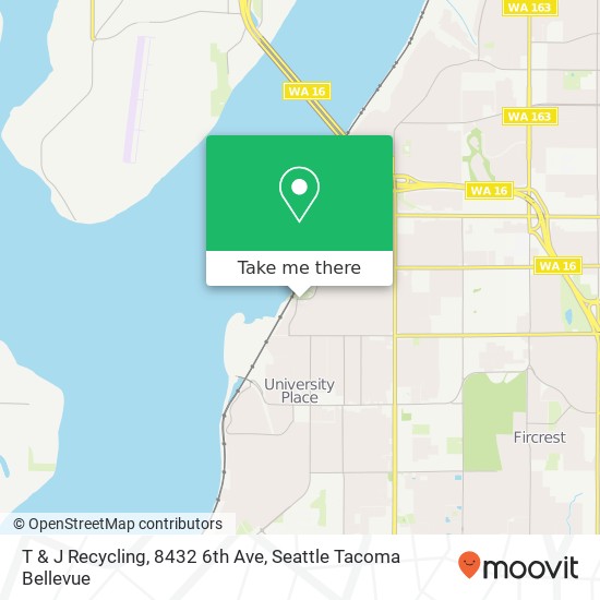 T & J Recycling, 8432 6th Ave map