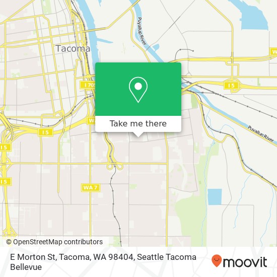 Mapa de E Morton St, Tacoma, WA 98404