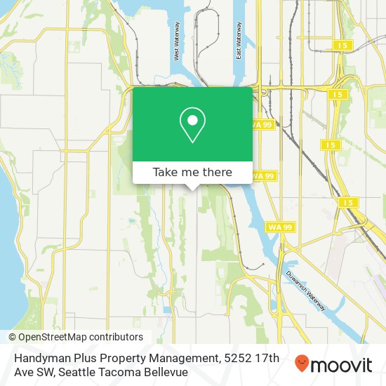 Mapa de Handyman Plus Property Management, 5252 17th Ave SW