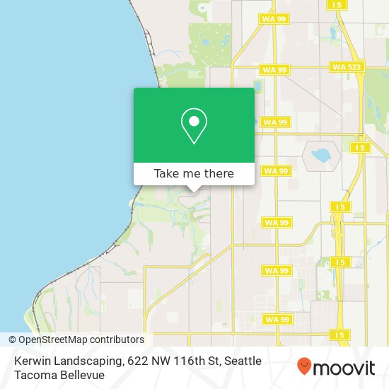 Mapa de Kerwin Landscaping, 622 NW 116th St