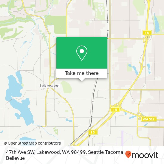 Mapa de 47th Ave SW, Lakewood, WA 98499