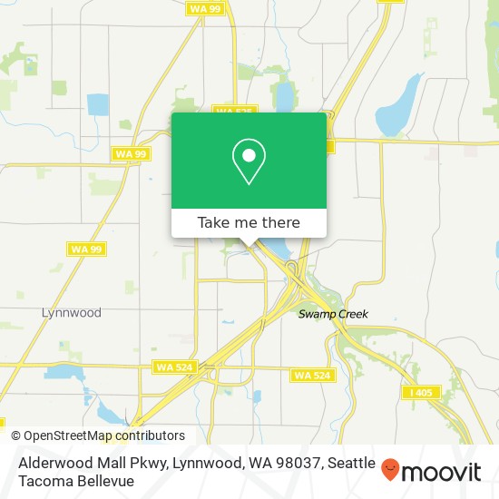 Mapa de Alderwood Mall Pkwy, Lynnwood, WA 98037