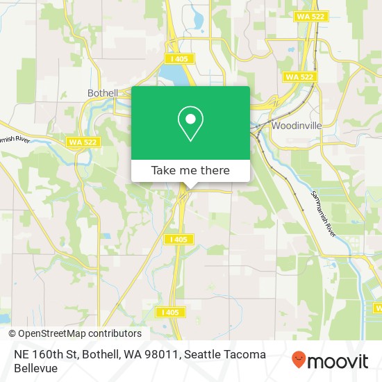 NE 160th St, Bothell, WA 98011 map