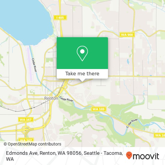 Mapa de Edmonds Ave, Renton, WA 98056