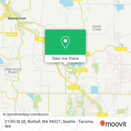 Mapa de 213th St SE, Bothell, WA 98021