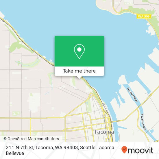 Mapa de 211 N 7th St, Tacoma, WA 98403