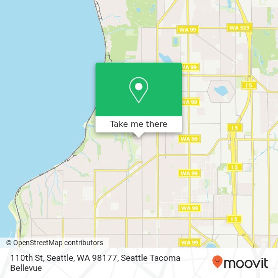 Mapa de 110th St, Seattle, WA 98177