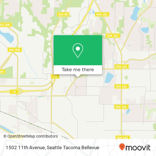 Mapa de 1502 11th Avenue, 1502 11th Ave, Milton, WA 98354, USA