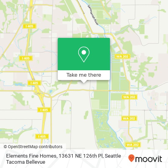 Mapa de Elements Fine Homes, 13631 NE 126th Pl