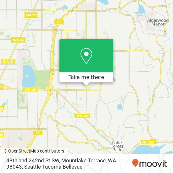 Mapa de 48th and 242nd St SW, Mountlake Terrace, WA 98043