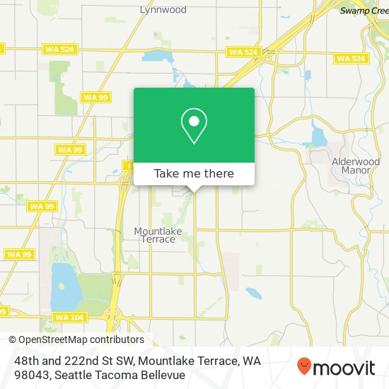 Mapa de 48th and 222nd St SW, Mountlake Terrace, WA 98043