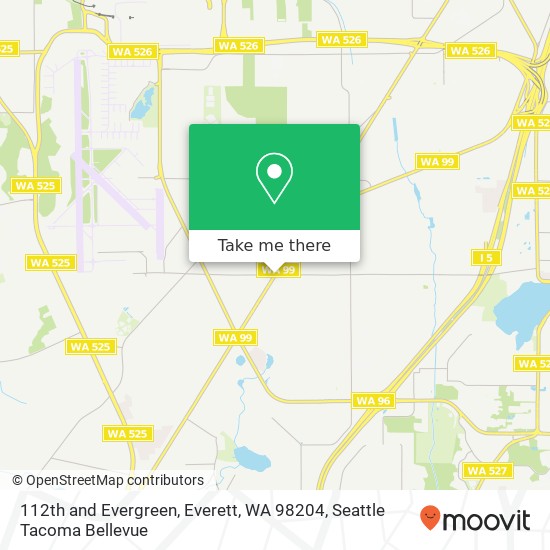 112th and Evergreen, Everett, WA 98204 map