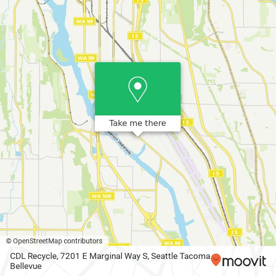 CDL Recycle, 7201 E Marginal Way S map