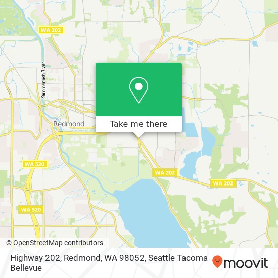 Highway 202, Redmond, WA 98052 map