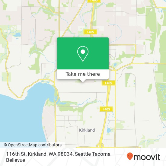 Mapa de 116th St, Kirkland, WA 98034