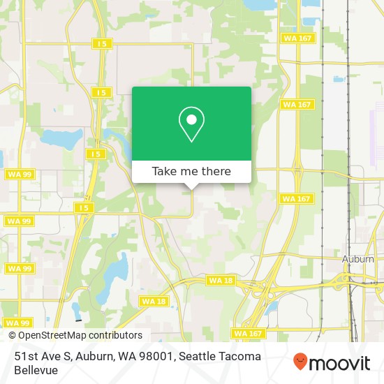 Mapa de 51st Ave S, Auburn, WA 98001