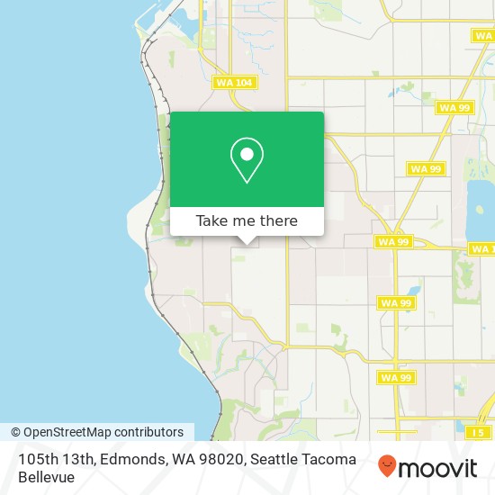 Mapa de 105th 13th, Edmonds, WA 98020