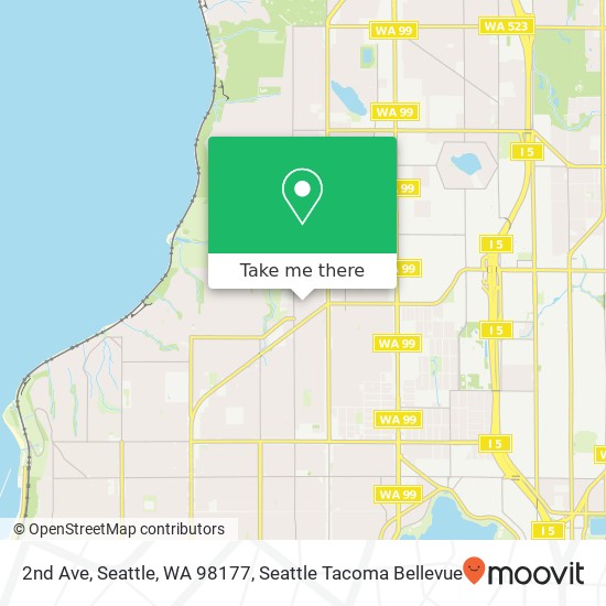 Mapa de 2nd Ave, Seattle, WA 98177