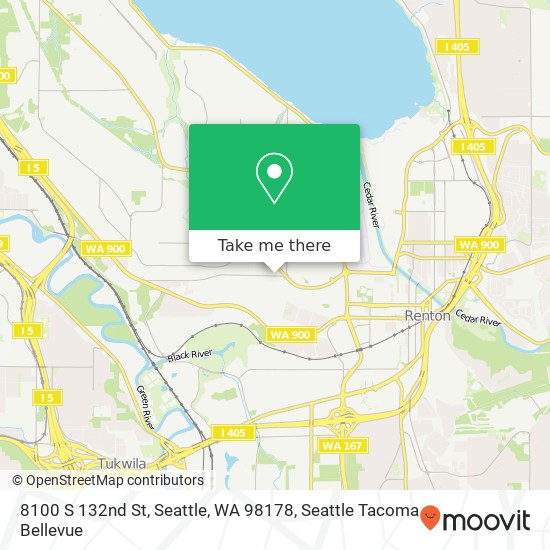 Mapa de 8100 S 132nd St, Seattle, WA 98178