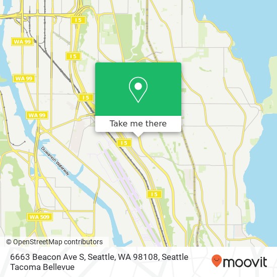 Mapa de 6663 Beacon Ave S, Seattle, WA 98108