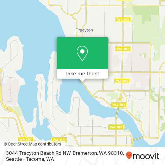 Mapa de 3044 Tracyton Beach Rd NW, Bremerton, WA 98310