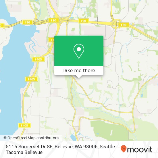 Mapa de 5115 Somerset Dr SE, Bellevue, WA 98006