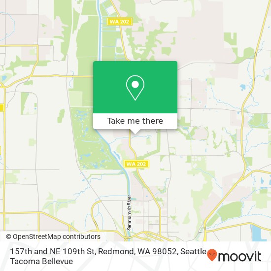 157th and NE 109th St, Redmond, WA 98052 map