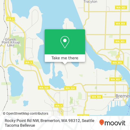 Mapa de Rocky Point Rd NW, Bremerton, WA 98312