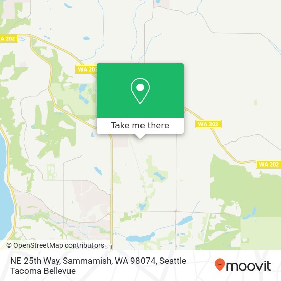 Mapa de NE 25th Way, Sammamish, WA 98074