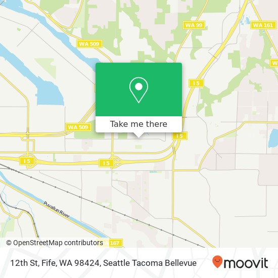 Mapa de 12th St, Fife, WA 98424