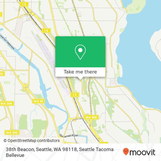 Mapa de 38th Beacon, Seattle, WA 98118