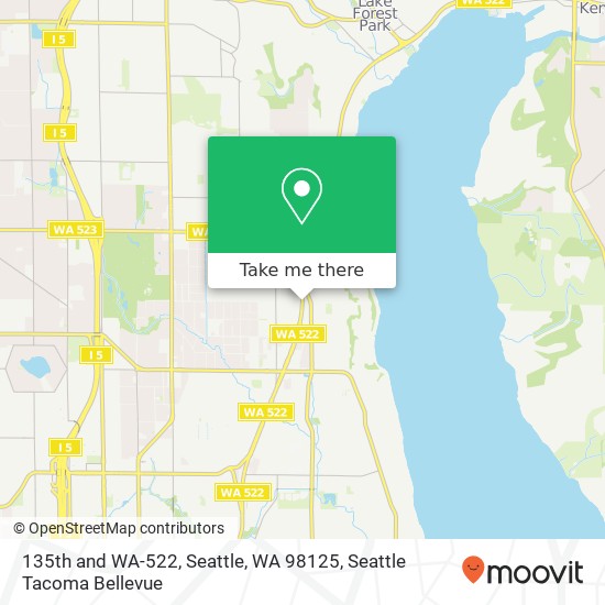 Mapa de 135th and WA-522, Seattle, WA 98125