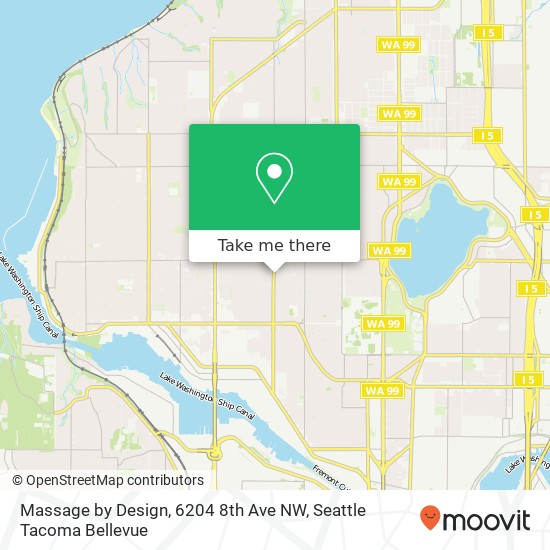 Massage by Design, 6204 8th Ave NW map