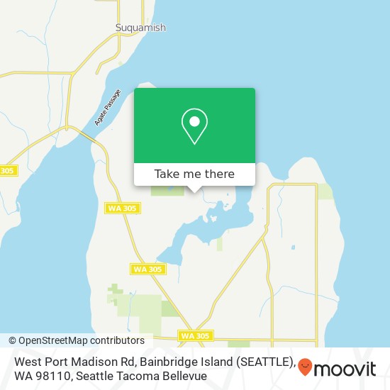West Port Madison Rd, Bainbridge Island (SEATTLE), WA 98110 map