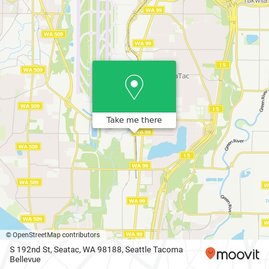 Mapa de S 192nd St, Seatac, WA 98188