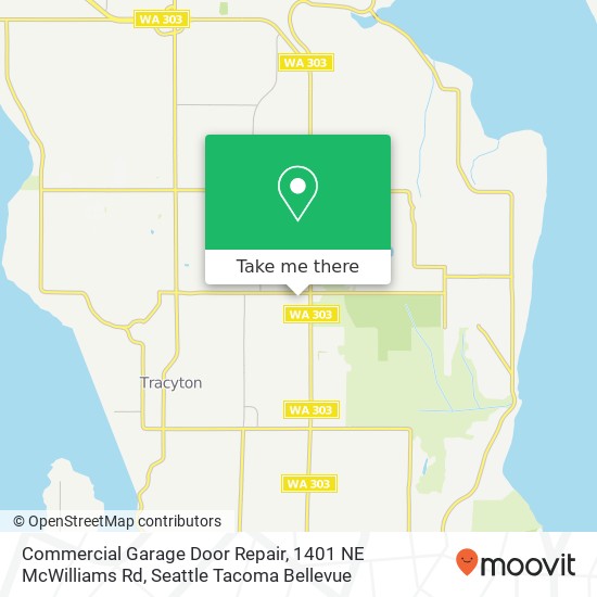 Mapa de Commercial Garage Door Repair, 1401 NE McWilliams Rd
