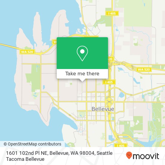 1601 102nd Pl NE, Bellevue, WA 98004 map
