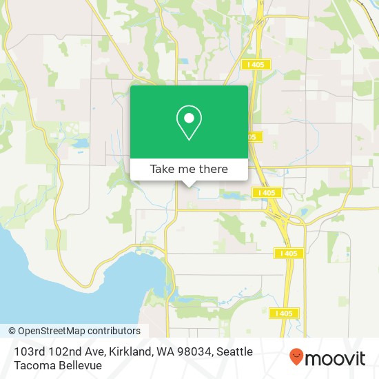 Mapa de 103rd 102nd Ave, Kirkland, WA 98034