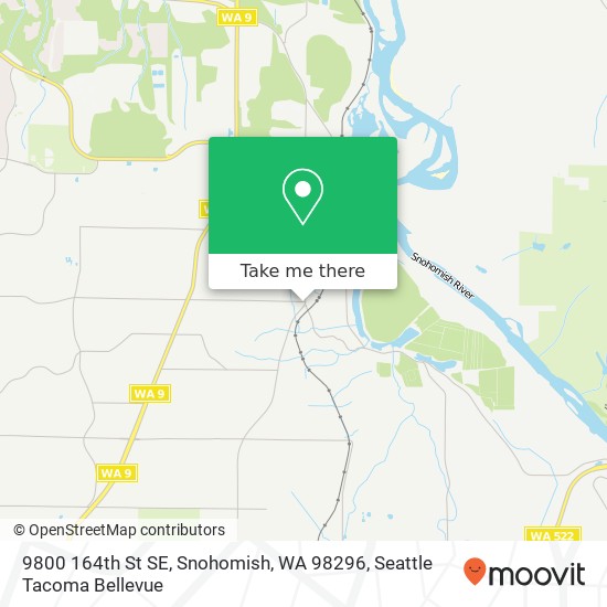 Mapa de 9800 164th St SE, Snohomish, WA 98296