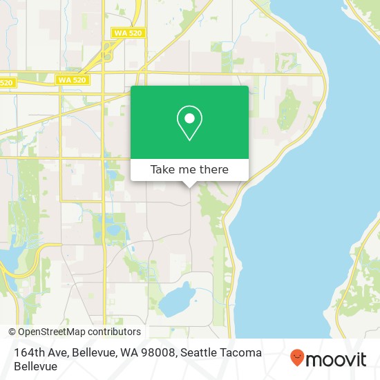 Mapa de 164th Ave, Bellevue, WA 98008