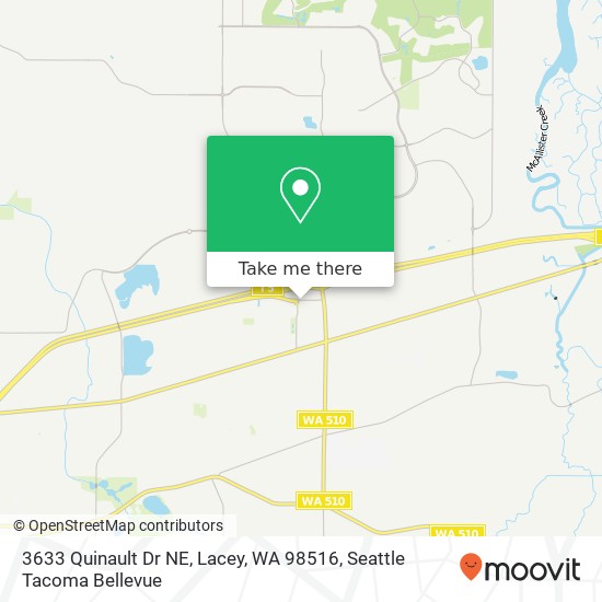 Mapa de 3633 Quinault Dr NE, Lacey, WA 98516