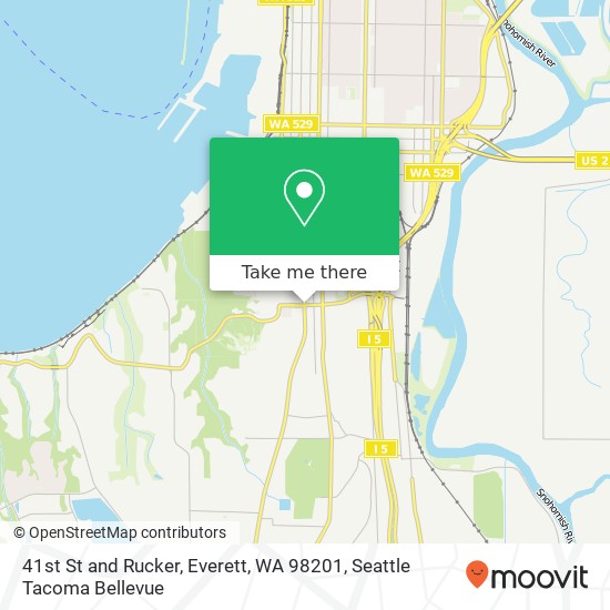 Mapa de 41st St and Rucker, Everett, WA 98201