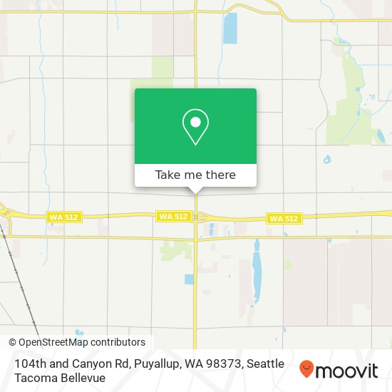 104th and Canyon Rd, Puyallup, WA 98373 map