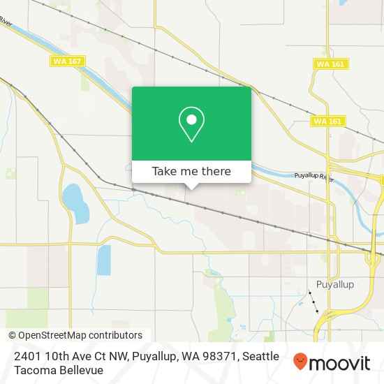 Mapa de 2401 10th Ave Ct NW, Puyallup, WA 98371