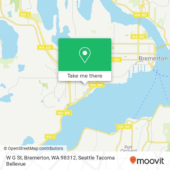 Mapa de W G St, Bremerton, WA 98312