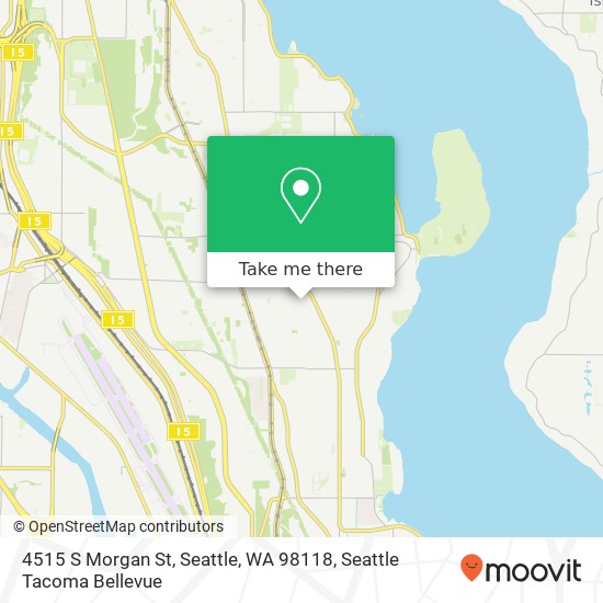 Mapa de 4515 S Morgan St, Seattle, WA 98118