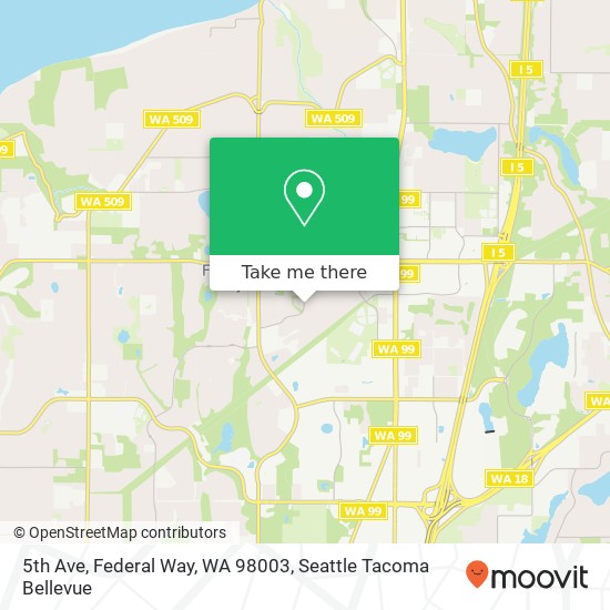 Mapa de 5th Ave, Federal Way, WA 98003