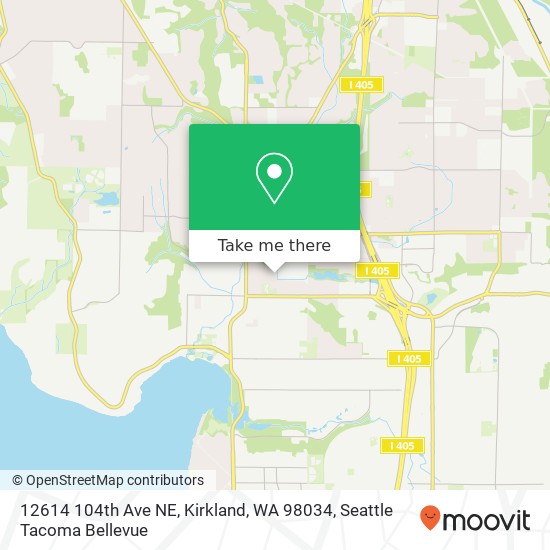 Mapa de 12614 104th Ave NE, Kirkland, WA 98034